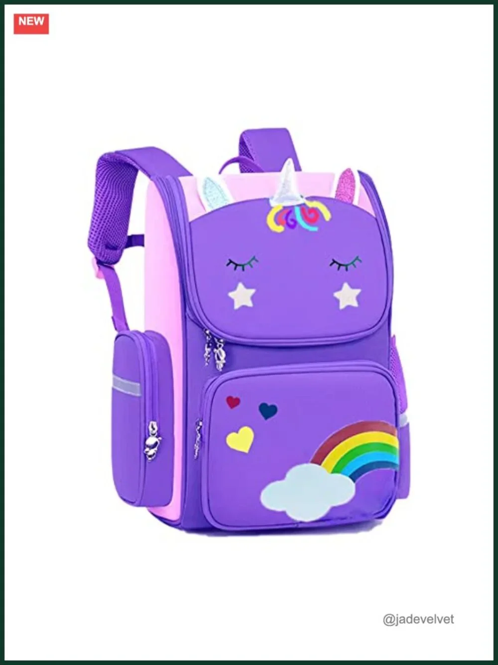 Kids Backpack for Girls Ages 4-6 Preschool Schoolbag 15inch Waterproof